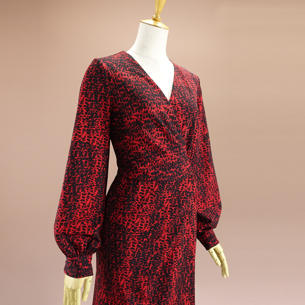 新品 DKNY 16/21號 ダナキャラン 黒 赤 ワンピース パーティドレス 大きいサイズ 長袖 結(jié)婚式 二次會 披露宴 フォーマル 謝恩會 葵28X0504