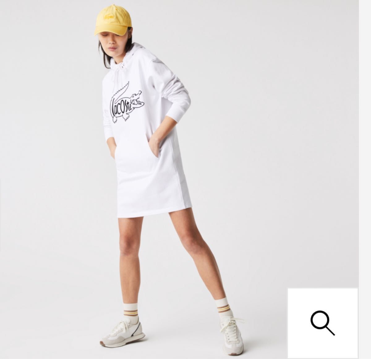 美品 LACOSTE ラコステ スウェット パーカー ワンピース 美品 LACOSTE ラコステ スウェット パーカー ワンピース