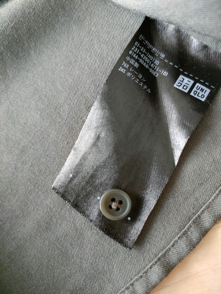ユニクロUNIQLO Sサイズ レーヨンスキッパーブラウス七分袖 ユニクロUNIQLO Sサイズ レーヨンスキッパーブラウス七分袖