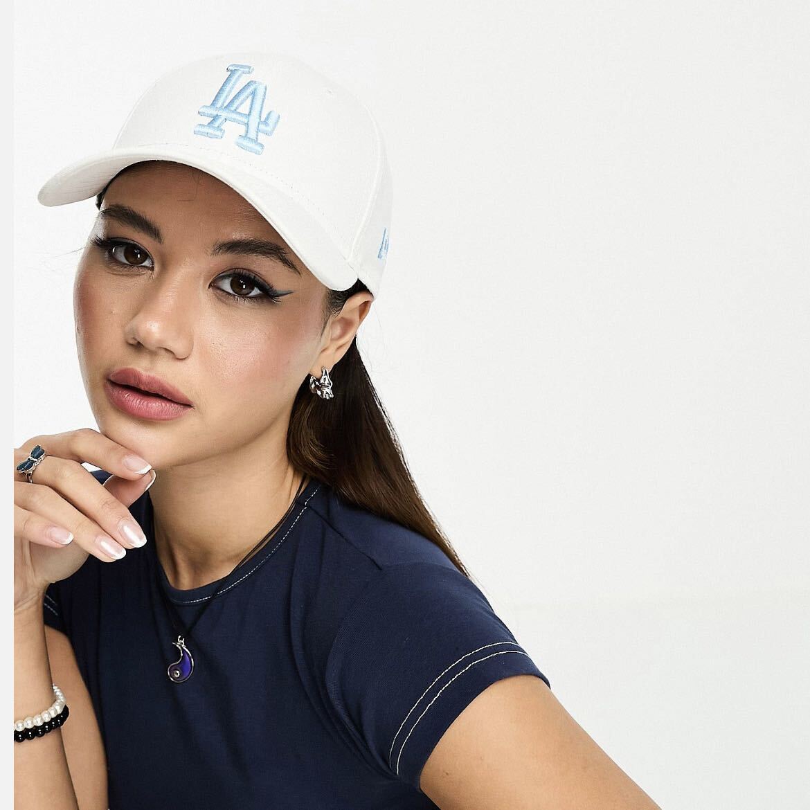 NEWERA ニューエラ 9FORTY キャップ 帽子 LA ドジャース 白 青 ブルー 海外限定 正規品 メンズ レディース