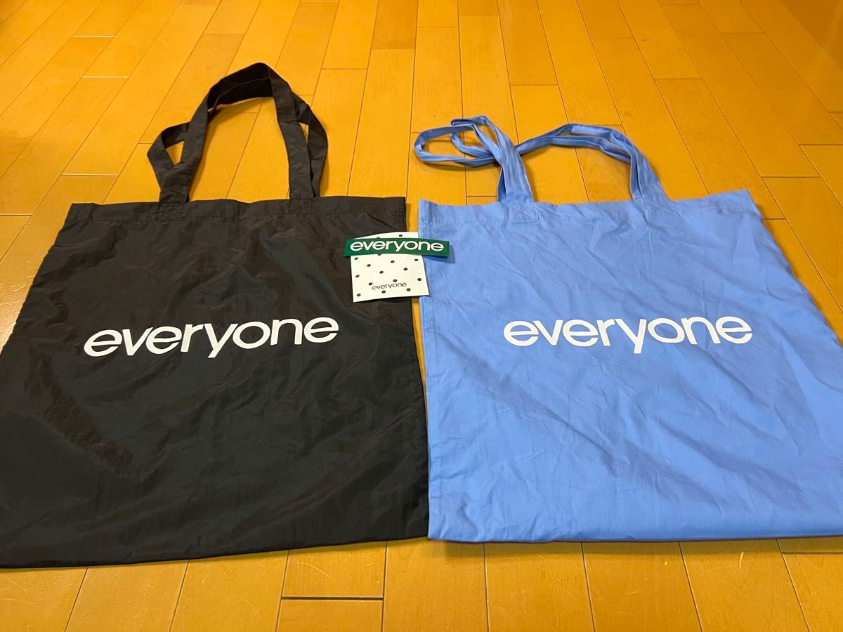 everyone エブリワン トートバッグ2色 ステッカー付 tote bag everyone エブリワン トートバッグ2色 ステッカー付 tote bag