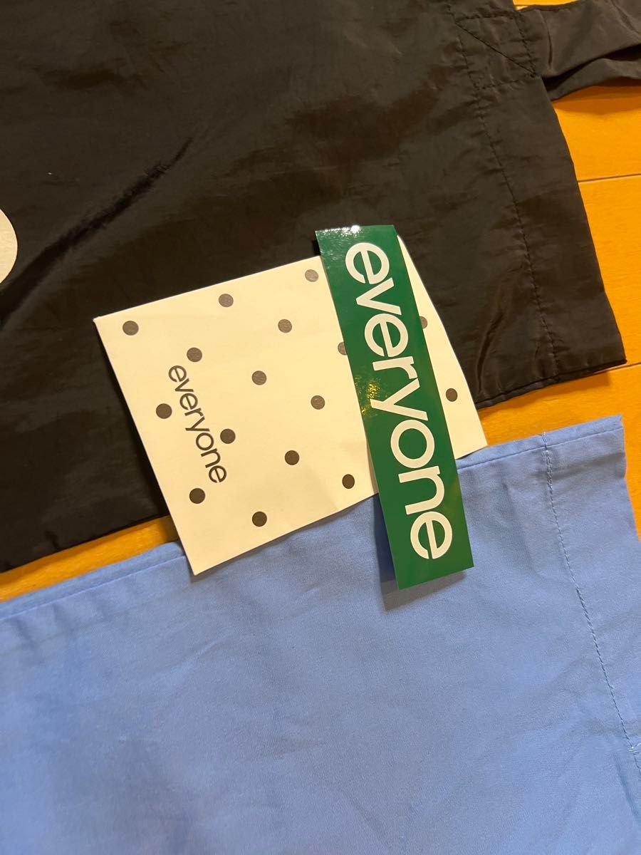 everyone エブリワン トートバッグ2色 ステッカー付 tote bag everyone エブリワン トートバッグ2色 ステッカー付 tote bag