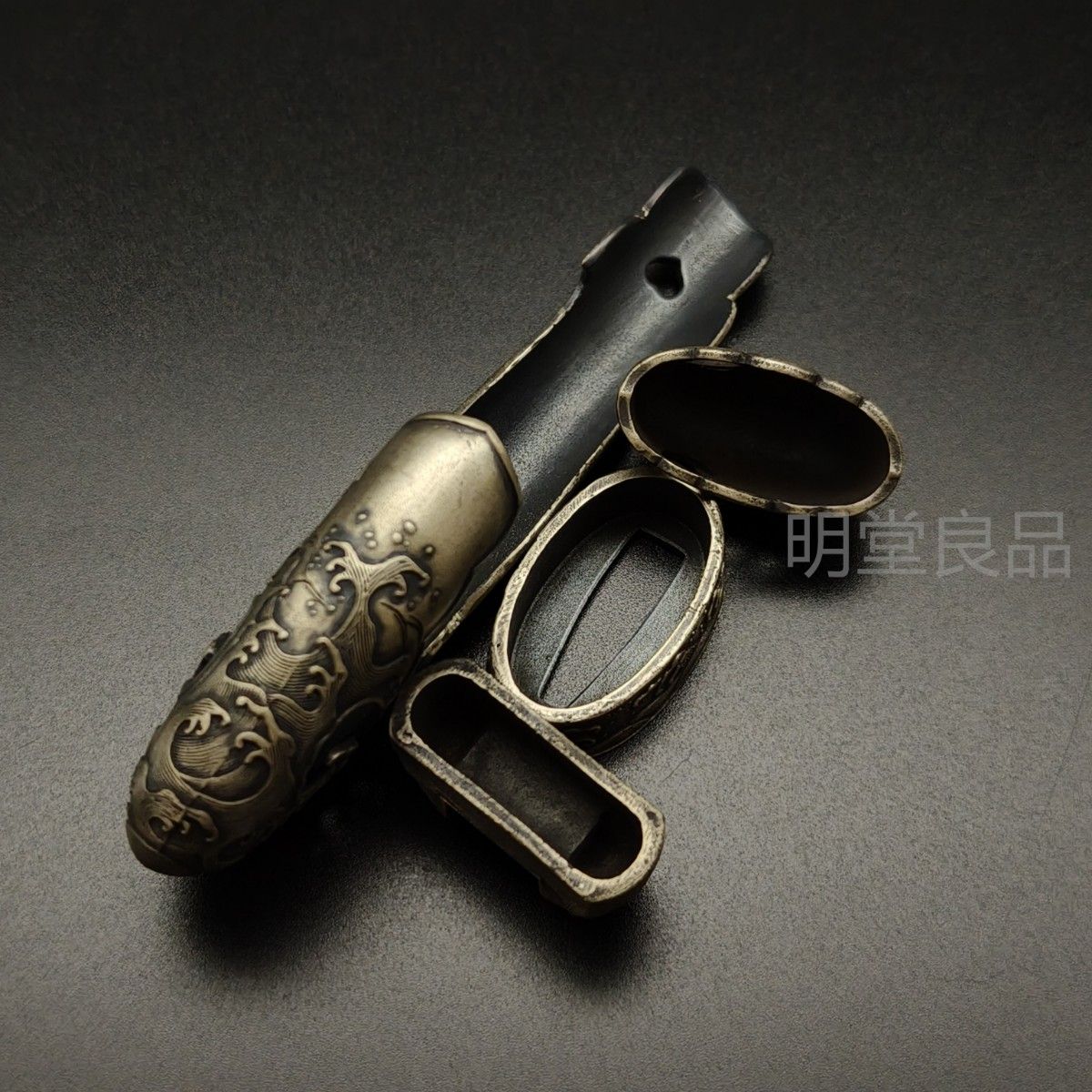 日本刀装具 突兵拵 縁頭 栗形 銅製 柄鞘一式金具 刀剣美術 日本刀装具 突兵拵 縁頭 栗形 銅製 柄鞘一式金具 刀剣美術