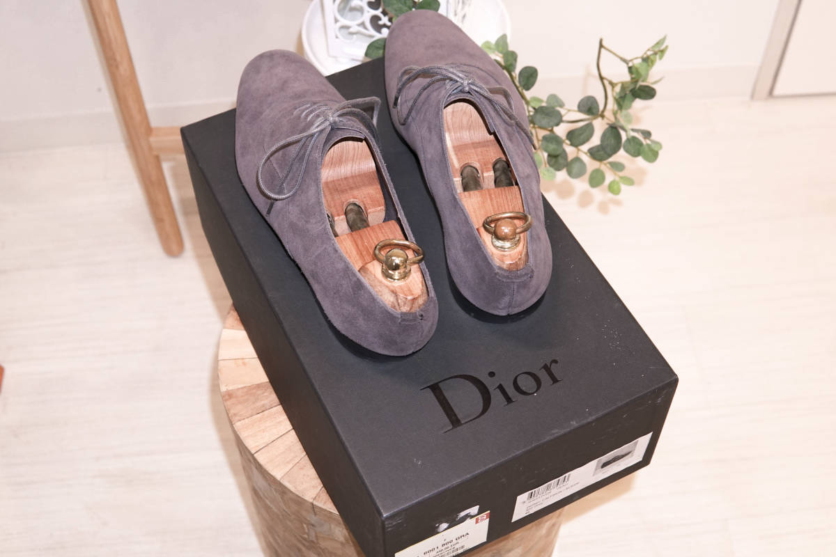 使用少 EU39【Dior】ディオール 6 24 24.5 レザーシューズ 革靴