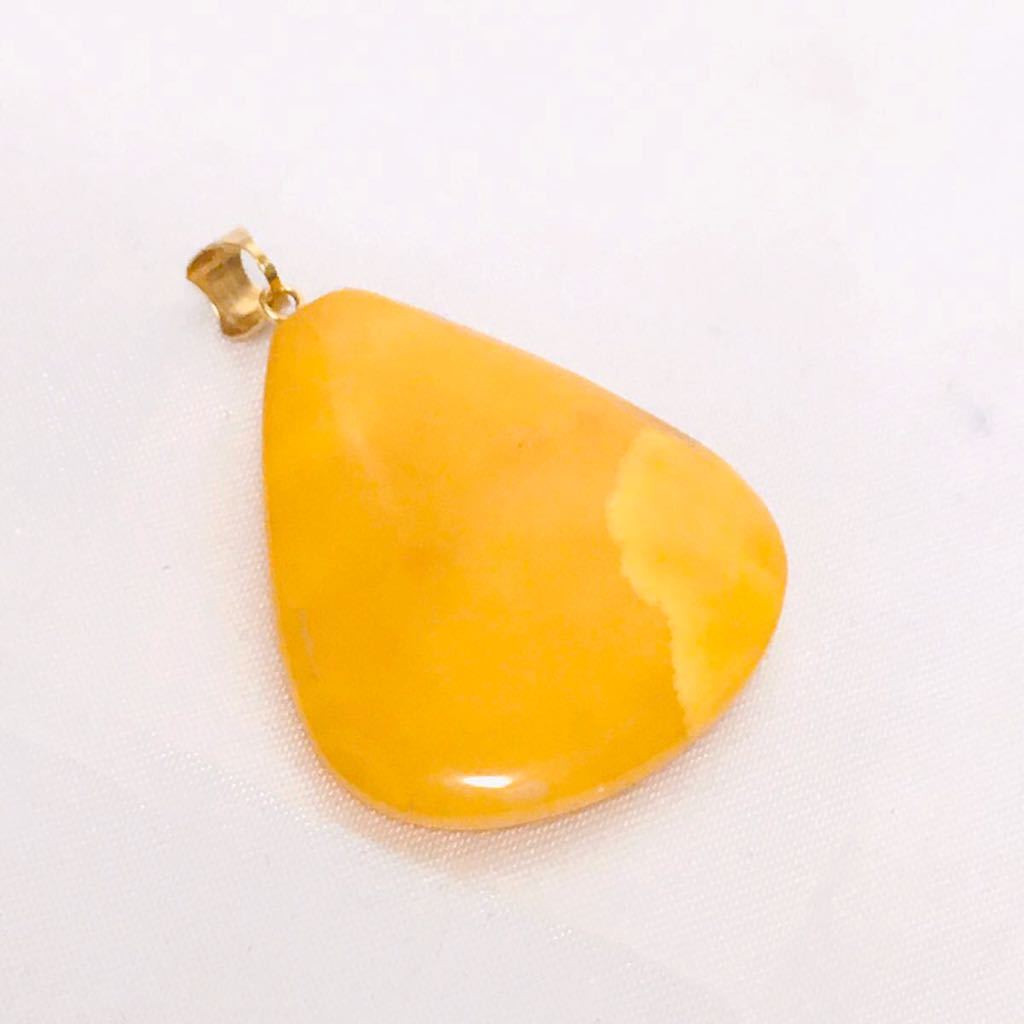 K18 ロイヤルアンバー ペンダントトップ 琥珀 超美品! お買得品