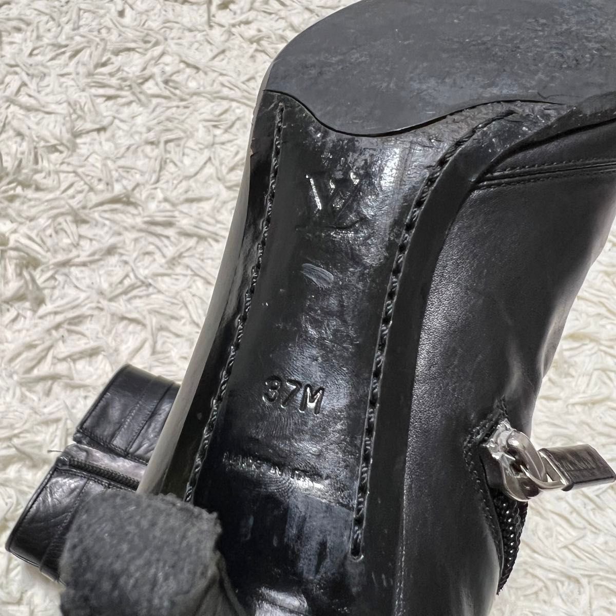 良品】LOUIS VUITTON ルイヴィトン レザーショートブーツ サイズ 良品】LOUIS VUITTON ルイヴィトン レザーショートブーツ サイズ