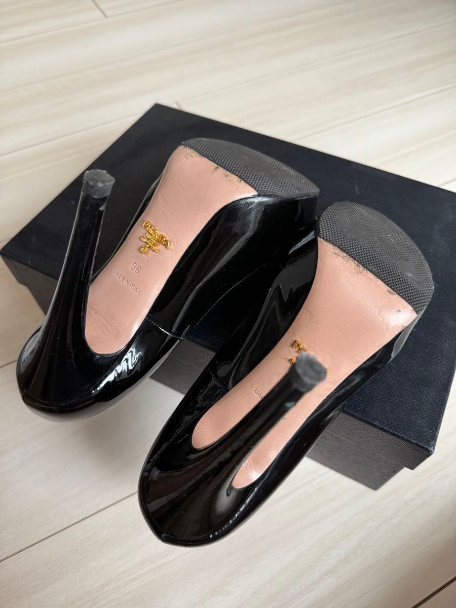 PRADA プラダ パンプス ハイヒール ブラック エナメル|Yahoo PRADA プラダ パンプス ハイヒール ブラック エナメル|Yahoo