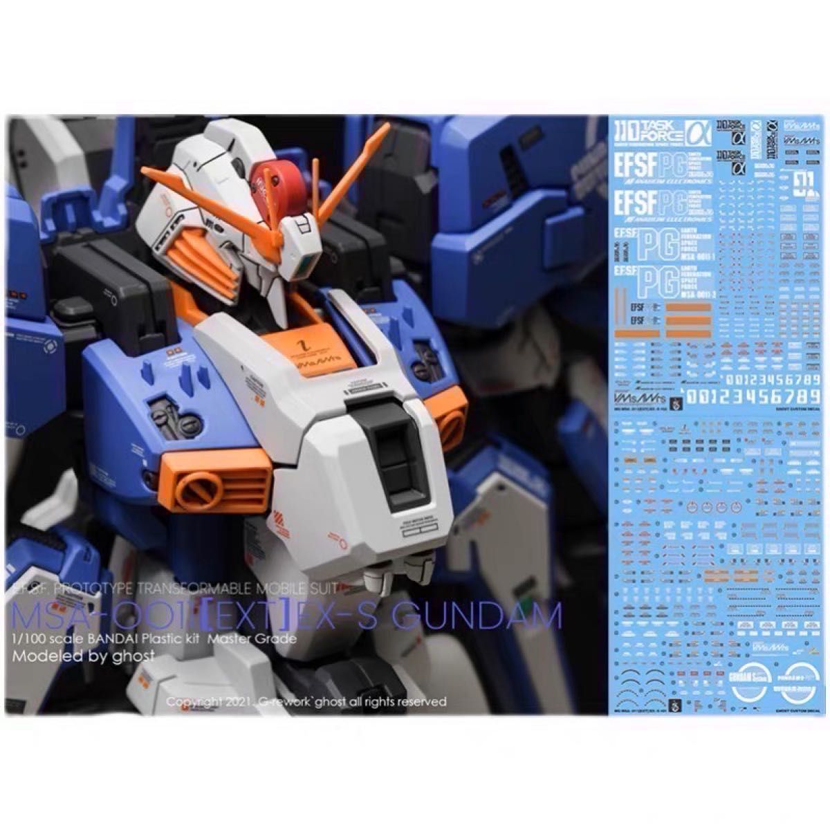 MG 1/100 Ex-Sガンダム/Sガンダム専用水転写式デカール2枚セット MG 1/100 Ex-Sガンダム/Sガンダム専用水転写式デカール2枚セット