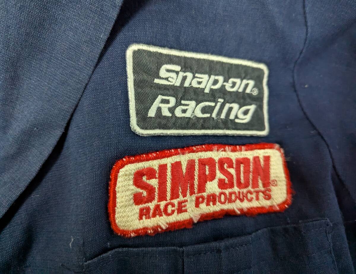 snap-on オールインワン 癒し ツナギ 刺繍ロゴ snap-on オールインワン 癒し ツナギ 刺繍ロゴ