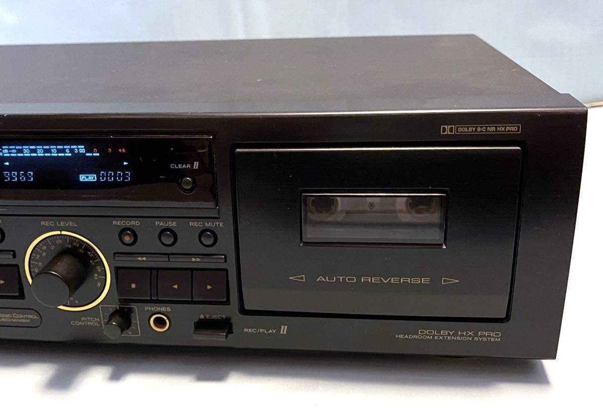 【録音・再生・ダビングOK】リモコン付き！！　ダブルカセットデッキ　TEAC　ティアック　W-790R　ブラック　③