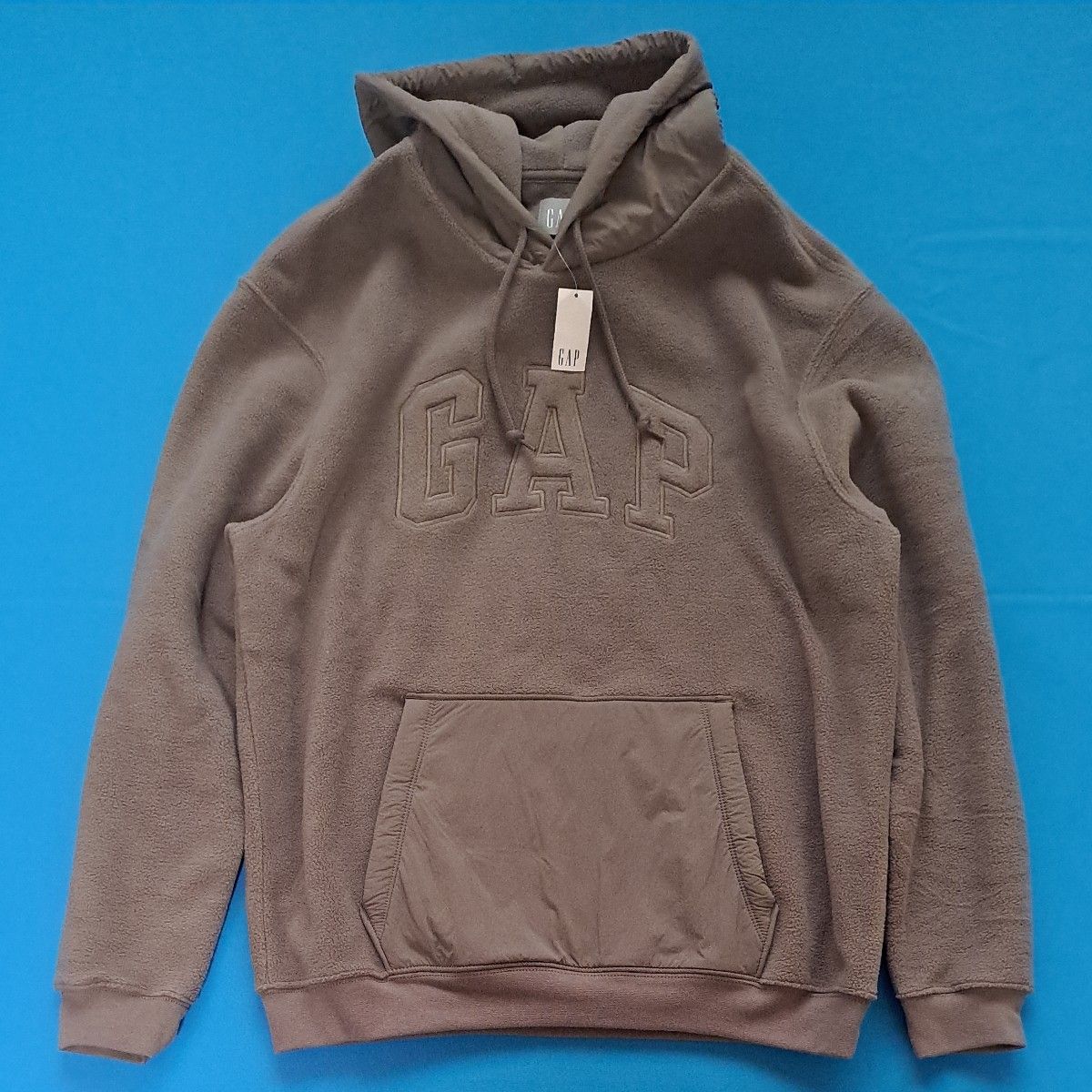 未着用 GAP ロゴ パーカー S フリース フーディー 異素材 未着用 GAP ロゴ パーカー S フリース フーディー 異素材