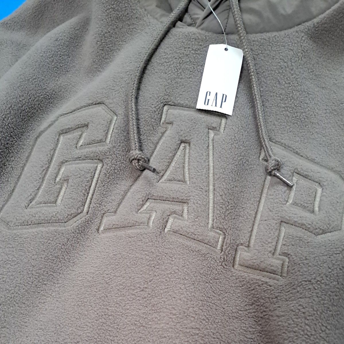 未着用 GAP ロゴ パーカー S フリース フーディー 異素材 未着用 GAP ロゴ パーカー S フリース フーディー 異素材