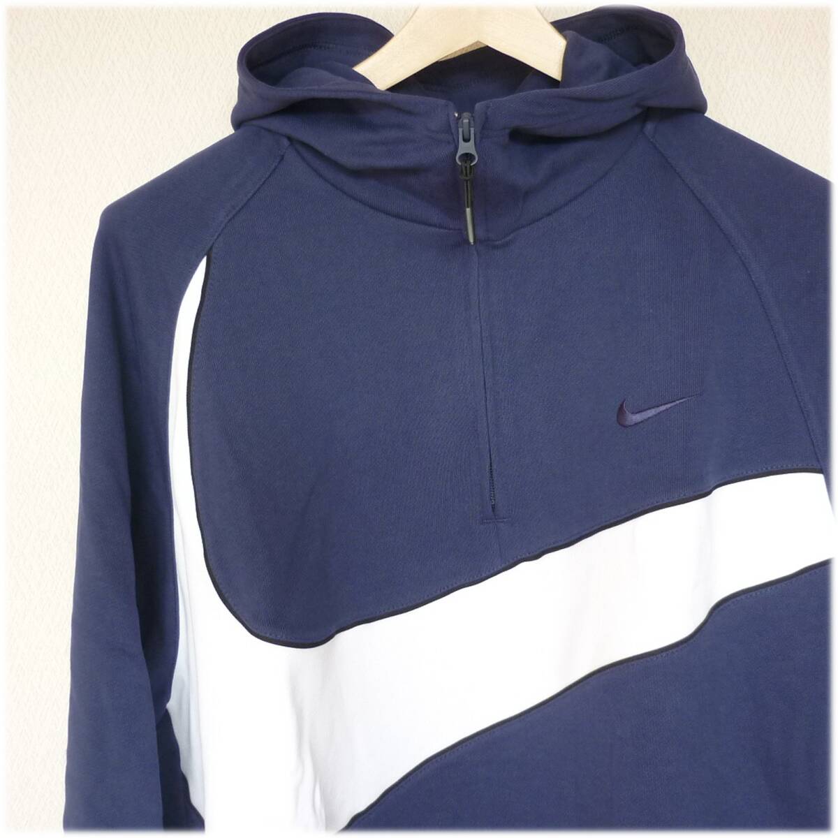  новый товар не использовался * бесплатная доставка *( мужской 2XL) Nike NIKE синий sushu мужской Parker тренировочный земля половина Zip тянуть надкрылок -ti-