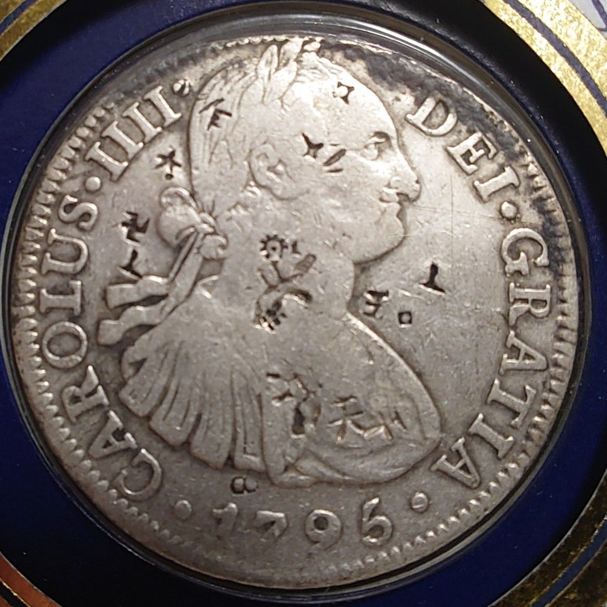 カルロス4世8レアル銀貨 1796年 メキシコ銀貨 8レアル カルロス4世 貿易銀 フランクリン