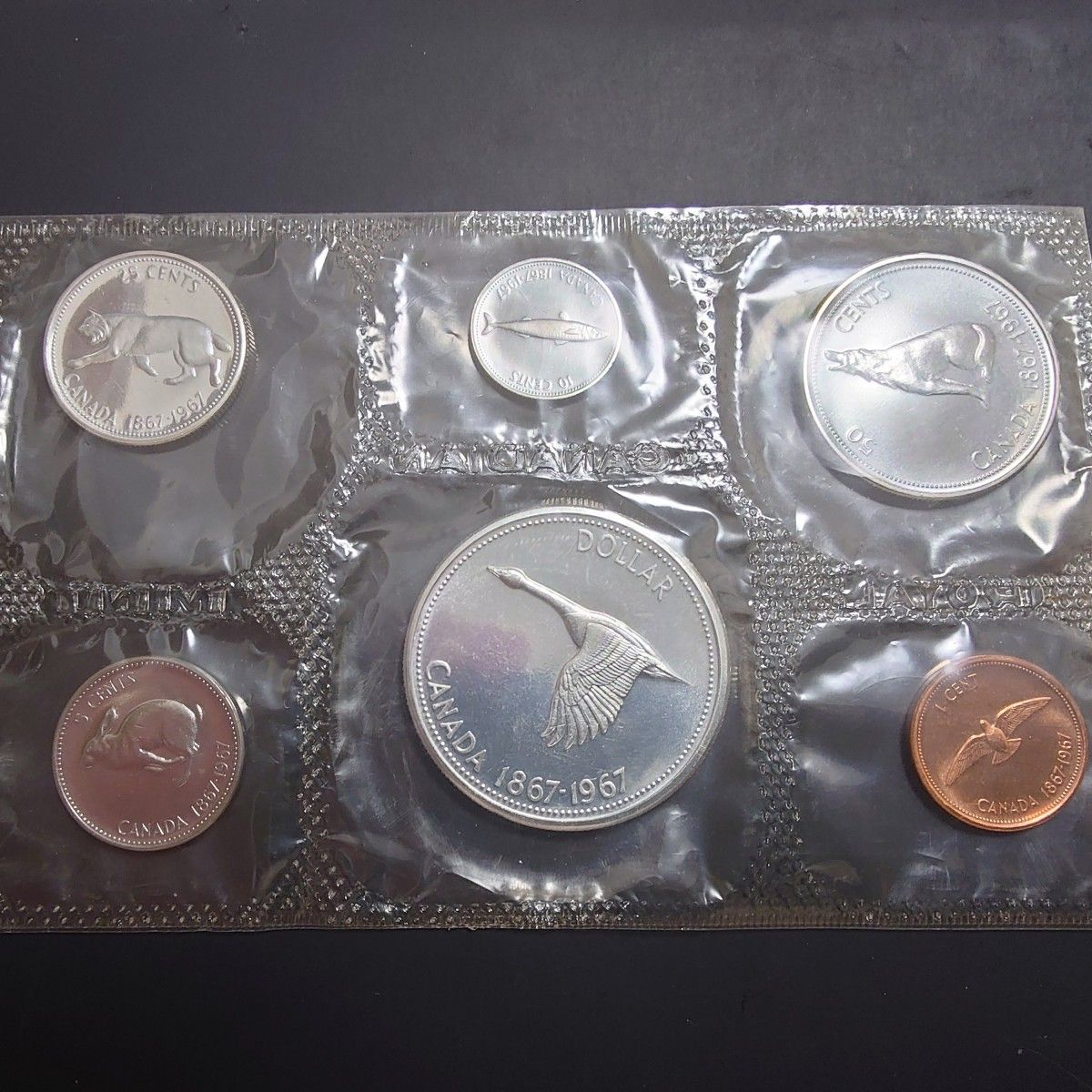 1967年カナダ銀貨 建国100周年記念 プルーフ貨幣セット 銀貨4枚 1967年カナダ銀貨 建国100周年記念 プルーフ貨幣セット 銀貨4枚