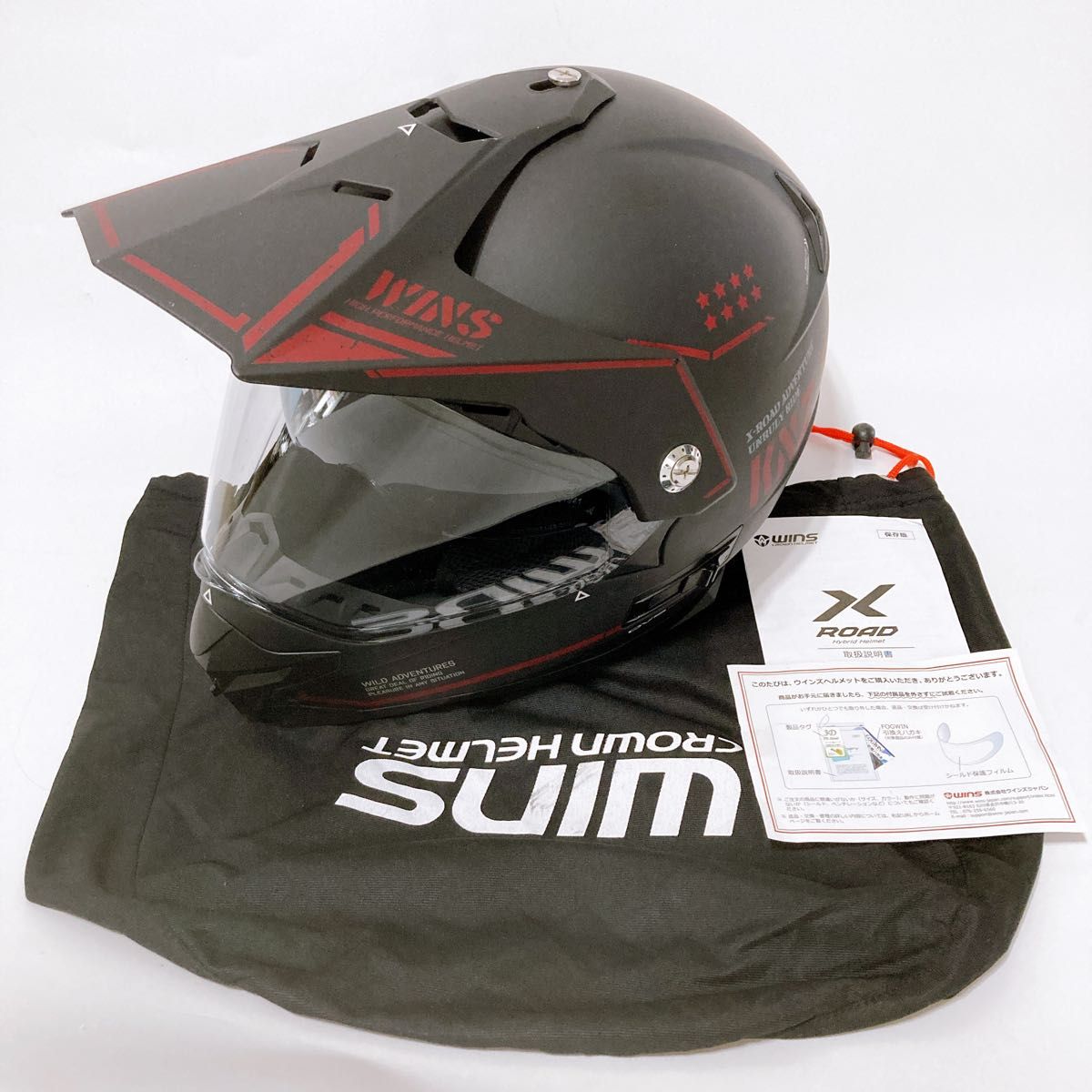 WINS X-ROAD COMBAT KNZ-320 オフロード ヘルメット XLサイズ WINS X-ROAD COMBAT KNZ-320 オフロード ヘルメット XLサイズ