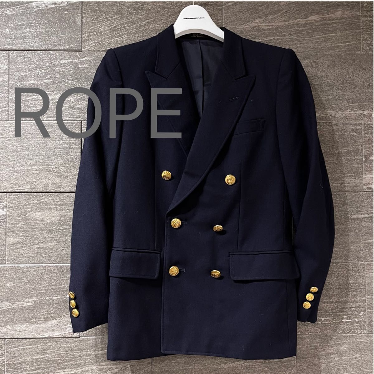美品 ROPE ロペ ダブル 紺ブレザー 金ボタン ジャケット 紺ブレ 美品 ROPE ロペ ダブル 紺ブレザー 金ボタン ジャケット 紺ブレ