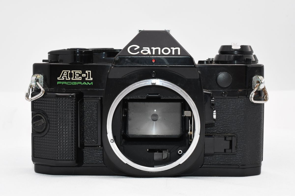 Canon キヤノン AE-1 PROGRAM ブラックボディ フィルムカメラ マニュアルフォーカス (t8834)