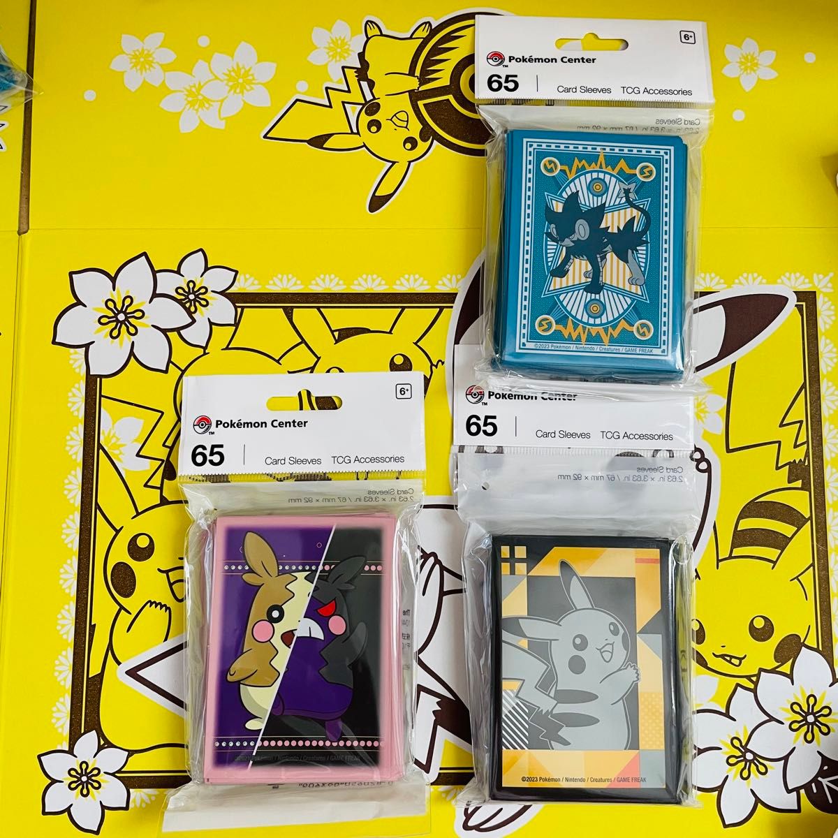 WCS 横浜ストア 海外 デッキシールド(スリーブ)2種×3個 WCS 横浜 世界大会 ポケモン デッキシールド 3個セット スリーブ