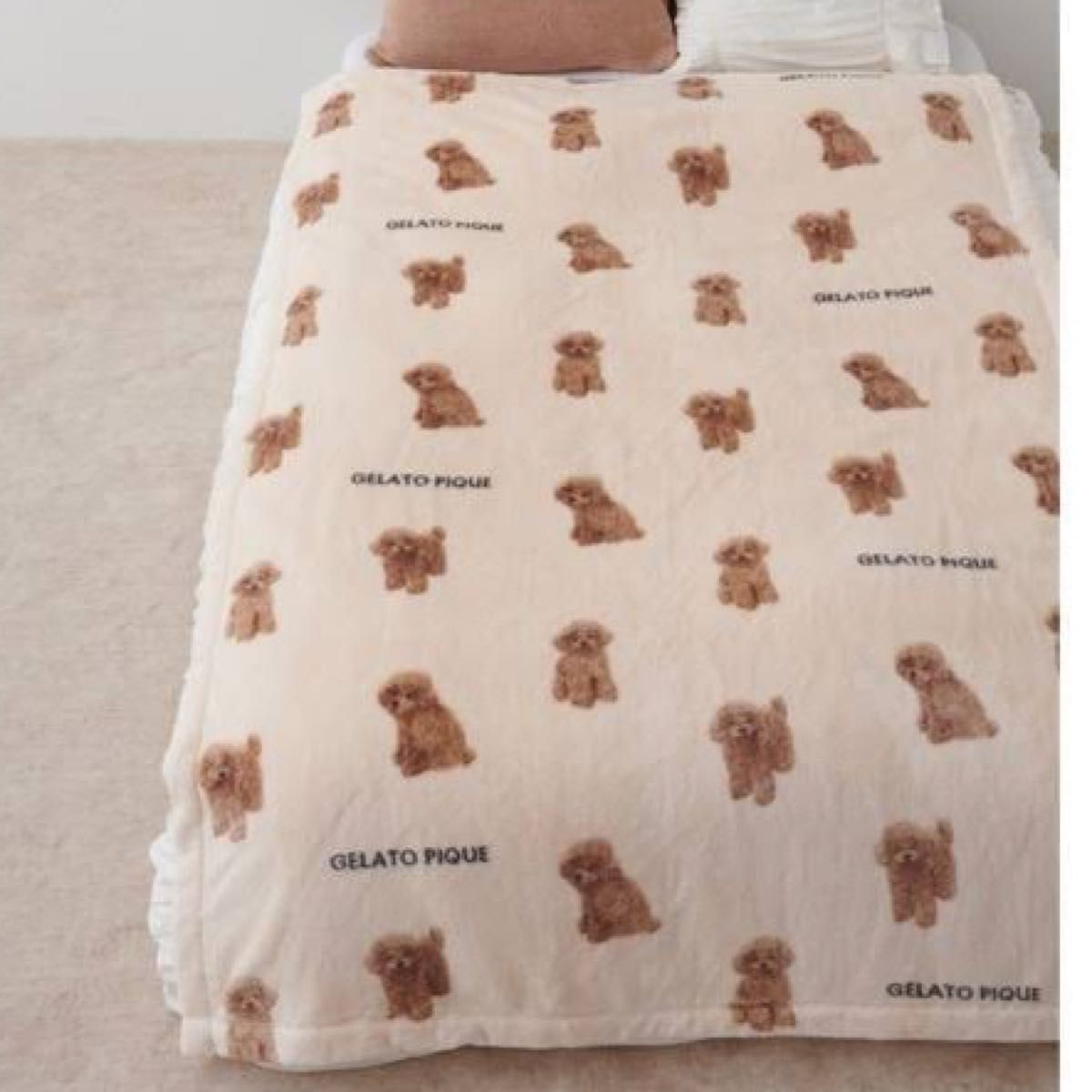 ジェラートピケ Sleep DOGプリント毛布 トイプードル 布団 ジェラートピケ Sleep DOGプリント毛布 トイプードル 布団