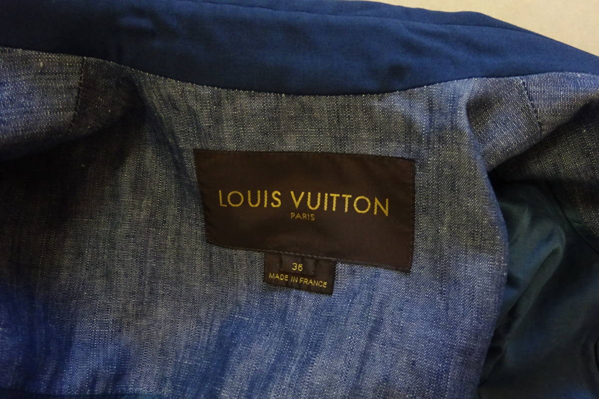 LOUIS VUITTON Vuitton жакет 36 155/84A Louis Vuitton лоскутное шитье Denim? прекрасный товар a