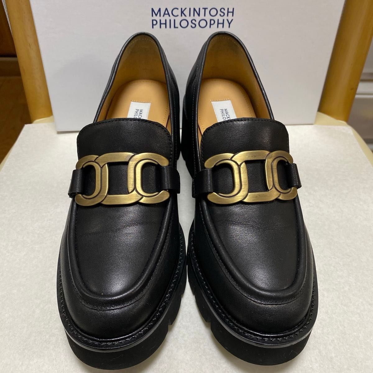 MACKINTOSH PHILOSOPHY メタルモチーフ厚底ローファー 黒|Yahoo MACKINTOSH PHILOSOPHY メタルモチーフ厚底ローファー 黒|Yahoo