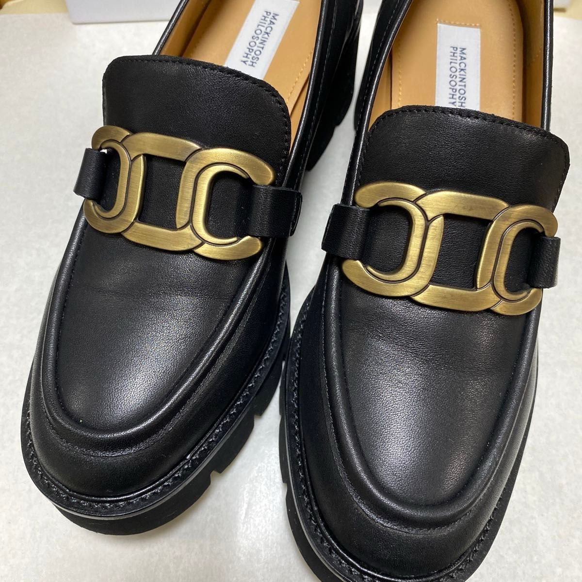 MACKINTOSH PHILOSOPHY メタルモチーフ厚底ローファー 黒|Yahoo MACKINTOSH PHILOSOPHY メタルモチーフ厚底ローファー 黒|Yahoo