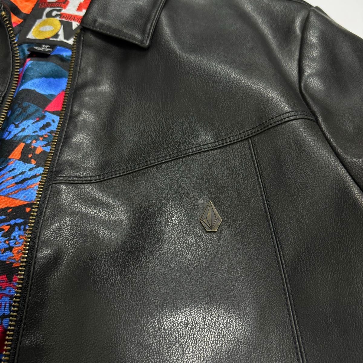 VOLCOM ボルコム ライダース アメカジ レザージャケット サイズS VOLCOM ボルコム ライダース アメカジ レザージャケット サイズS