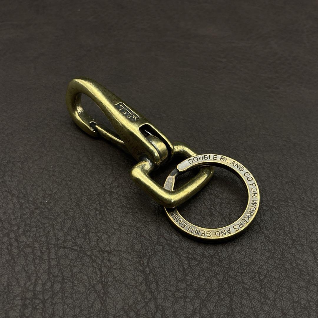 未使用 RRL カラビナレザーキーリング キーホルダー ビンテージ加工 未使用 RRL カラビナレザーキーリング キーホルダー ビンテージ