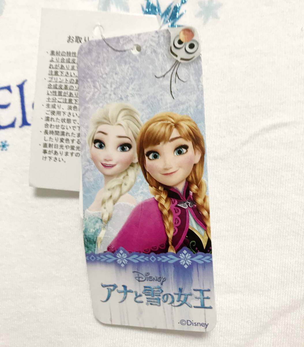 新品 ★ 90cm ディズニー プリンセス ワンピース アナ雪 エルサ シフォン ブルー 女の子 コットン Disney FROZEN コストコ_画像4