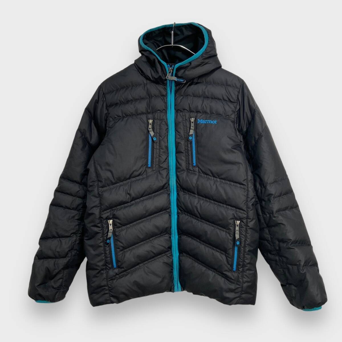 送料無料☆Marmot☆マーモット☆ダックダウンジャケット☆パファージャケット☆ブラック☆ジュニアサイズ☆J24M