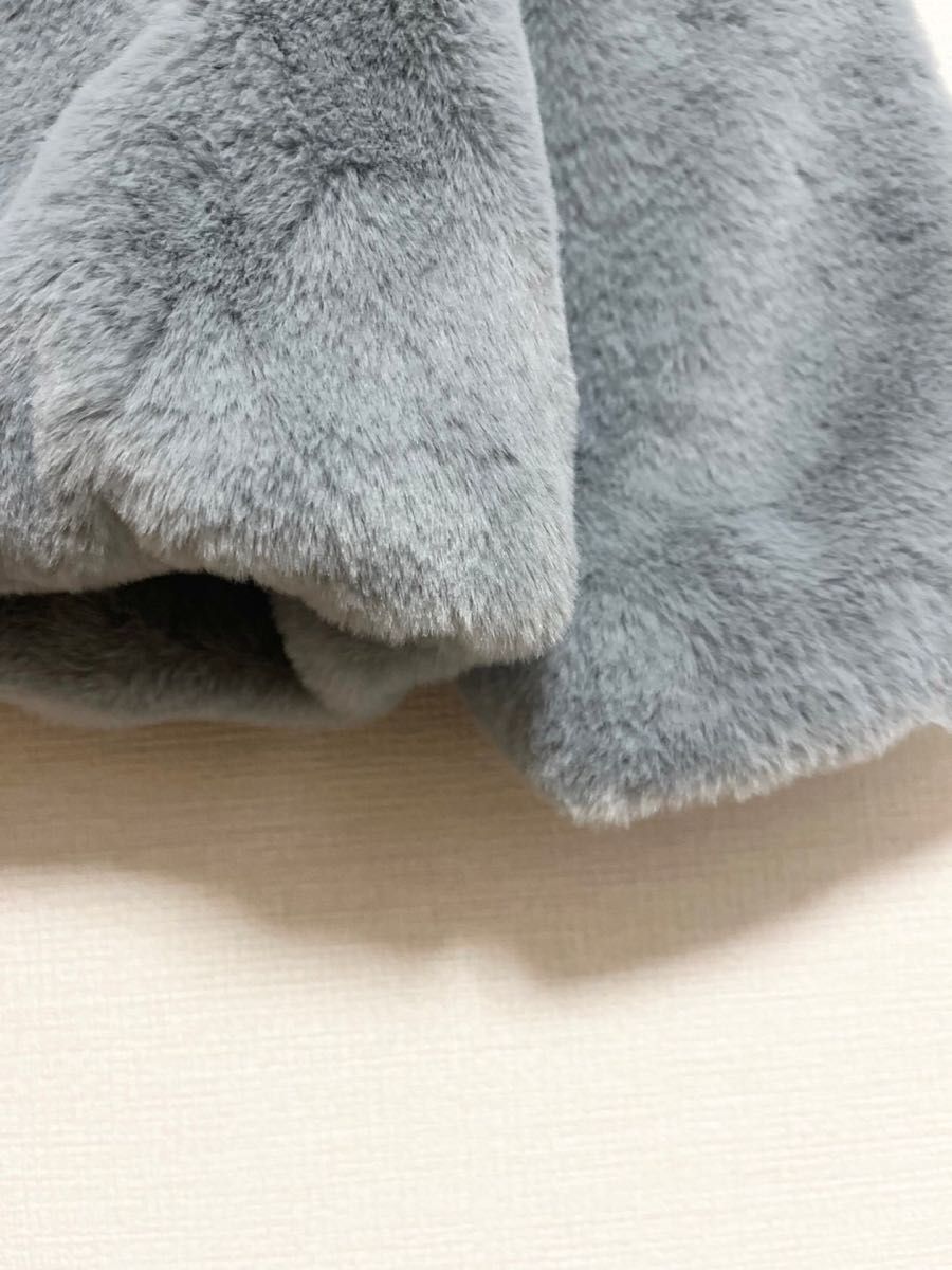 I'HARUKA ハーフジップフェイクファージャケット グレー XL I'HARUKA ハーフジップフェイクファージャケット グレー XL