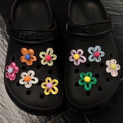 かわいくアレンジ】ジビッツ10個セット お花 ちょうちょ 蝶々 かわいくアレンジ】ジビッツ10個セット お花 ちょうちょ 蝶々