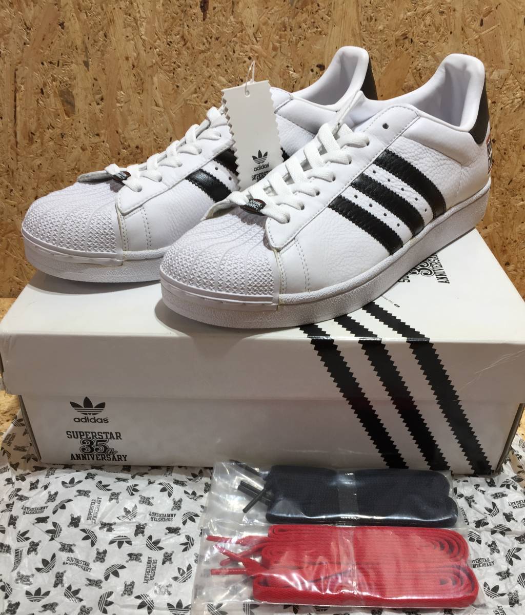 adidas SUPER STAR 35TH ANNIVERSARY US11 29cm コラボ 別注 限定 スーパー スター RUN DMC JMJ 35周年 オンライン販売店 adidas STAR SUPER superstar35周年adidas スニーカー