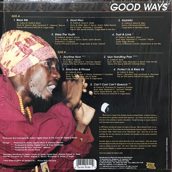 【US盤/90's/ダンスホール/レゲエ】Sizzla シズラ / Good Ways ■ Digital-B / BWLP0030_画像2