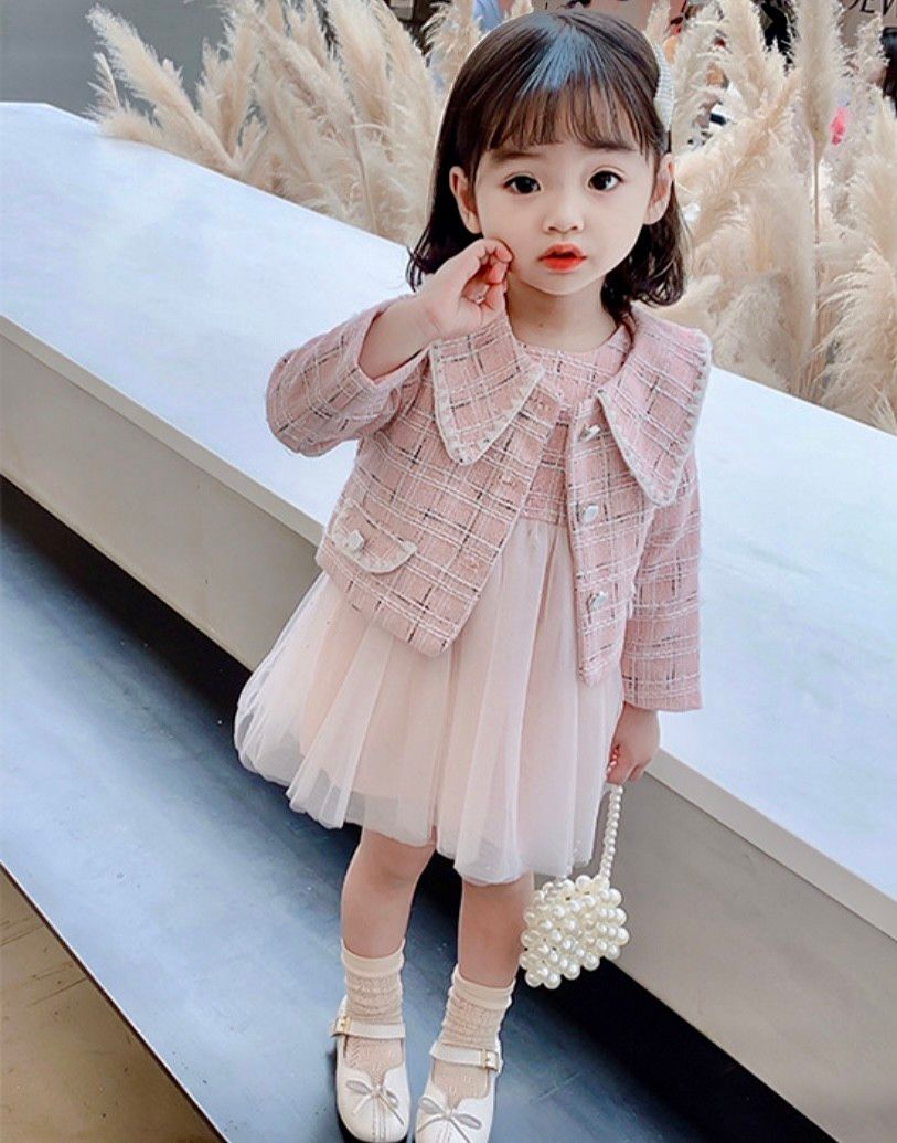 120 ワンピース ツイード ジャケット 女の子 子供 卒業入学 120 ワンピース ツイード ジャケット 女の子 子供 卒業入学