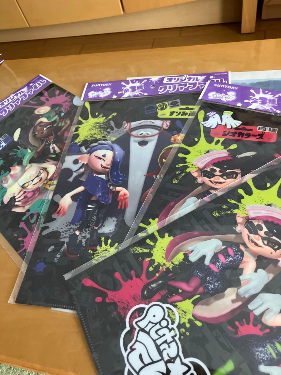 スプラトゥーン3オリジナルクリアファイル 全3種類セット すり スプラトゥーン3オリジナルクリアファイル 全3種類セット すり
