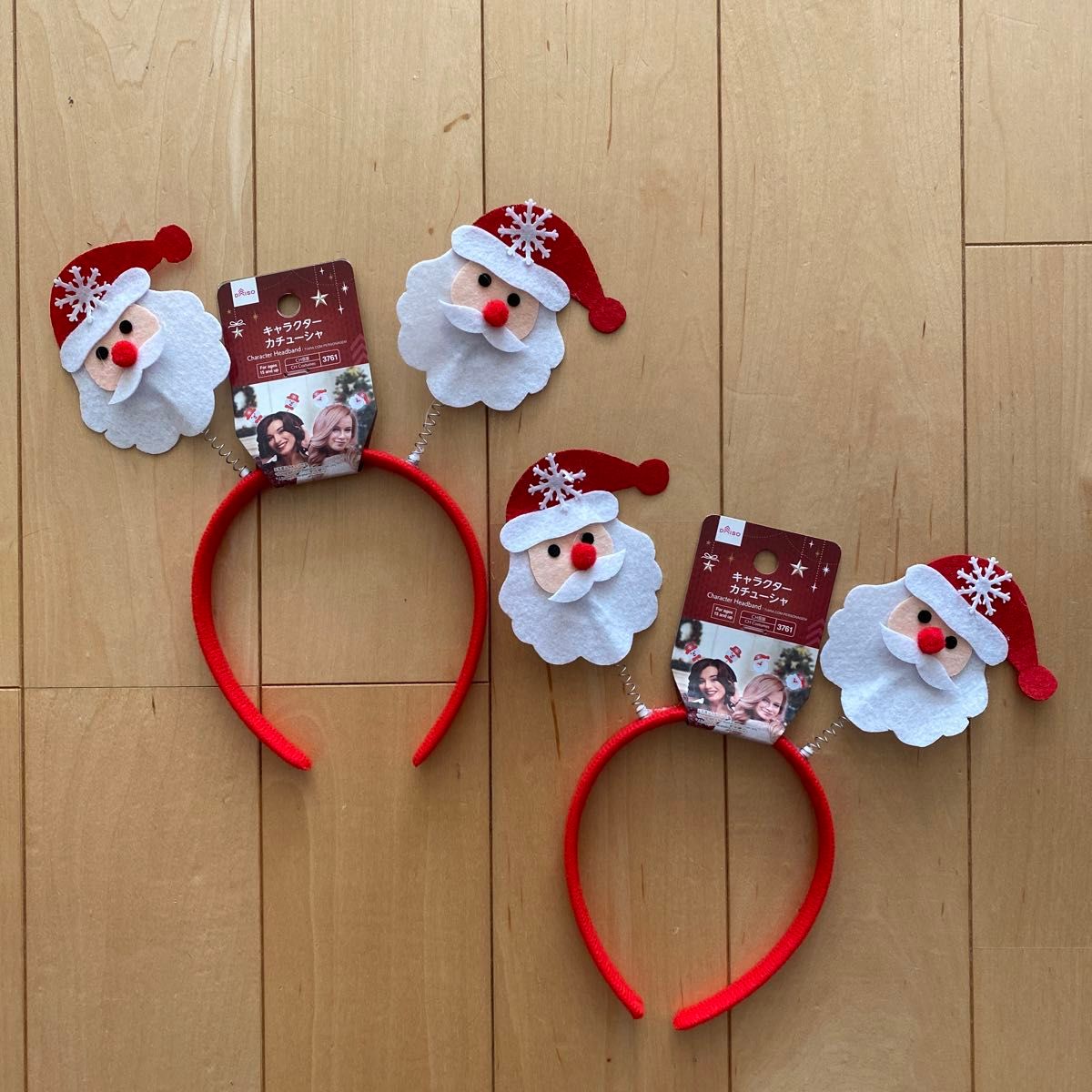クリスマスカチューシャ ダイソー サンタカチューシャ クリスマス カチューシャ 2セット