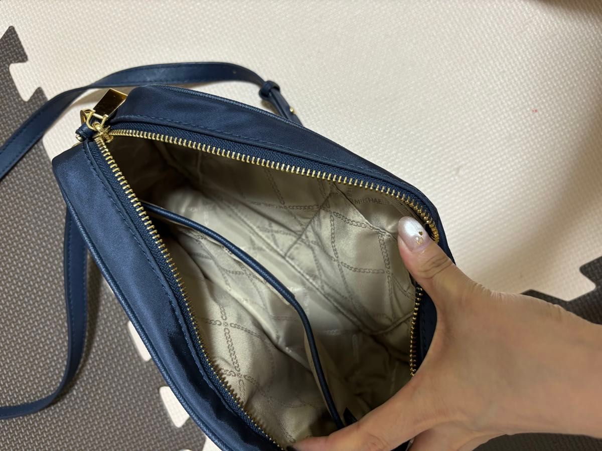 マイケルコース 斜め掛けショルダーバッグ 30S3GAMT5C NAVY マイケルコース ショルダーバッグ 斜め掛け キャンバス ナイロン