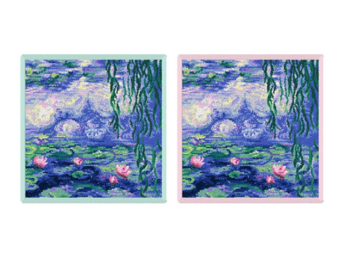 2枚 モネ展 睡蓮のとき feiler フェイラー ハンカチ グリーン 2枚 モネ展 睡蓮のとき feiler フェイラー ハンカチ グリーン