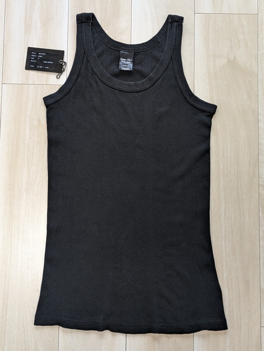 【名品】NUMBER (N)INE ナンバーナイン 初期 04SS DREAM BABY DREAM 期 Cotton Ribbed Tank Top BLACK サイズ3 タンクトップ