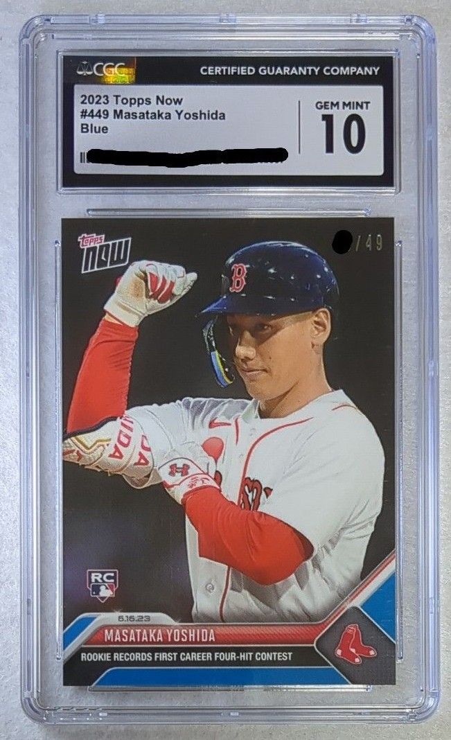 ★49枚限定★ 吉田 正尚 - 2023 Topps Now #449  Masataka Yoshida CGC鑑定済み 5,280円