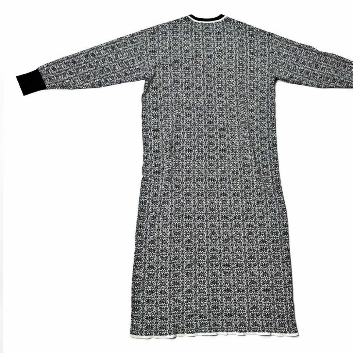 美品】yuw LOWRYSFARM 〈洗える〉ジャガードクルーニット