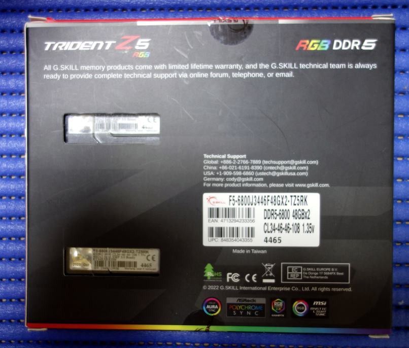 G SKILL Z5 RGB 96GB(2x48GB)DDR5 6800 新古品|Yahoo!フリマ G SKILL Z5 RGB 96GB(2x48GB)DDR5 6800 新古品|Yahoo!フリマ