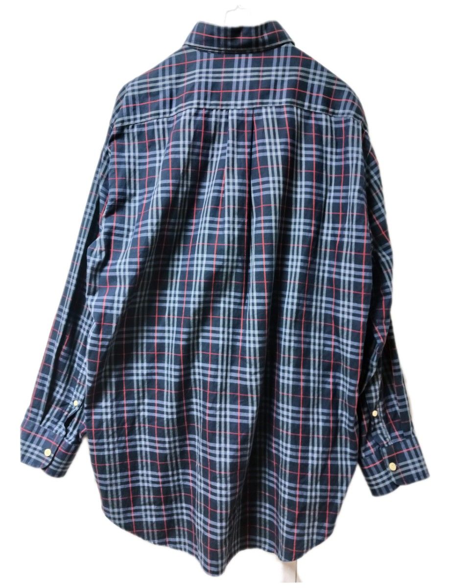人気◆BURBERRYS バーバリー◆ノバチェック 長袖シャツ◆41 Lサイズ 紺 人気◆BURBERRYS バーバリー◆ノバチェック 長袖シャツ◆41 Lサイズ 紺