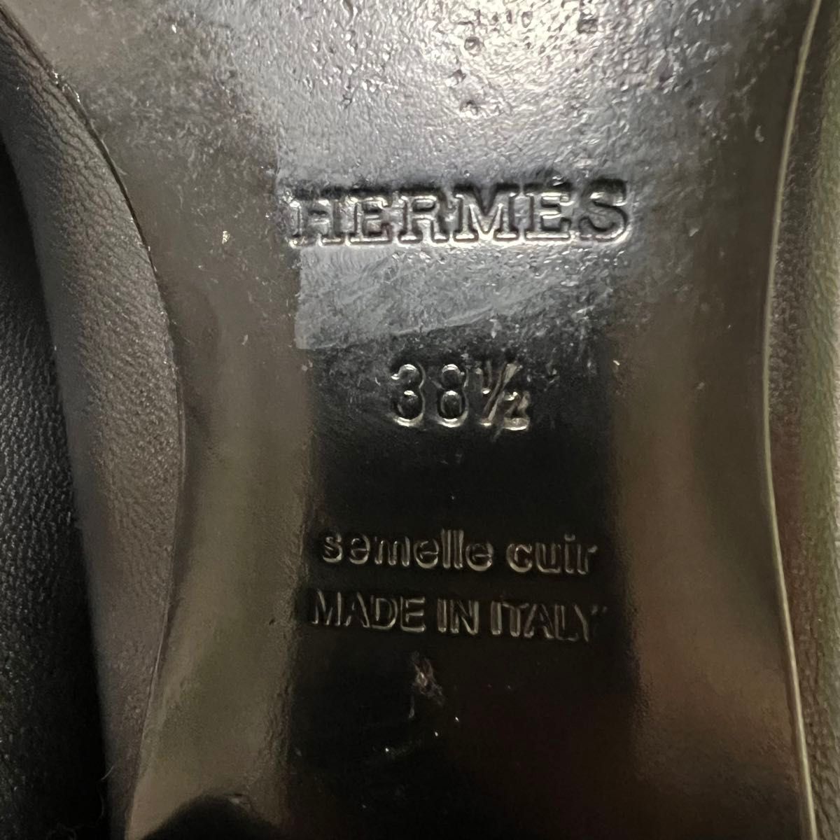 HERMES モカシンロワイヤル 38 5 エルメス 美品 モカシン 靴 黒 HERMES モカシンロワイヤル 38 5 エルメス 美品 モカシン 靴 黒