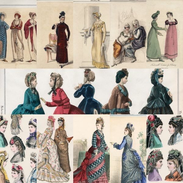 1800年代 ファッション スタイル 画像 6500種 /激レア 歴史的 資料 200年前の洋服をチェック ドレス 髪型 ヘアスタイル_画像1