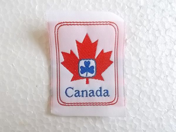 CANADA カナダ スカウト章 ガールスカウト 刺繍 ワッペン/ボーイスカウト制服カスタムに！キャンプ自然アウトドアUSAビンテージ古着01_画像1