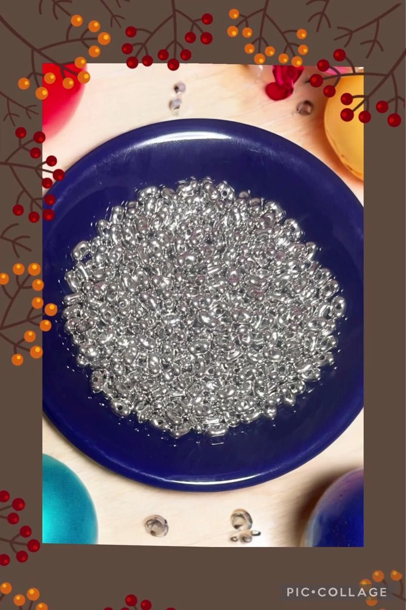 015 ピーナッツビーズ シルバー単色 20g【200円】 2点目より送料代金−170円引