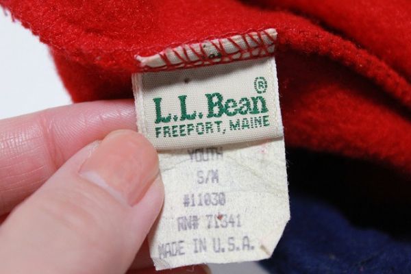 90's USA製 LLビーン LLBean フリースキャップ (YOUTH S/M) 90年代 アメリカ製 キッズ_画像4